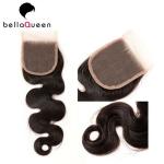 Brazilian Lace Closure Natural Black Body Wave Human Hair , 8" - 18" Length