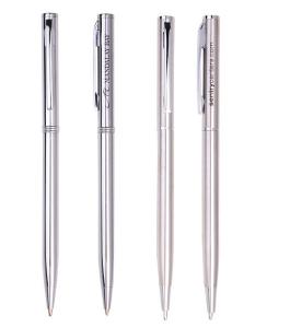 Quality chromed silver color metal pen,full body silver color metal ball point pen wholesale