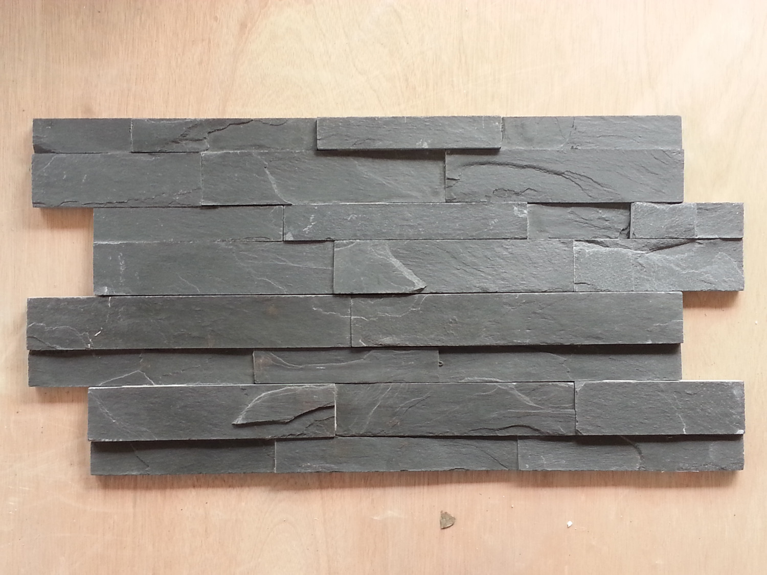 Color Black Slate Culture Stone , Natural Stone Veneer Panels