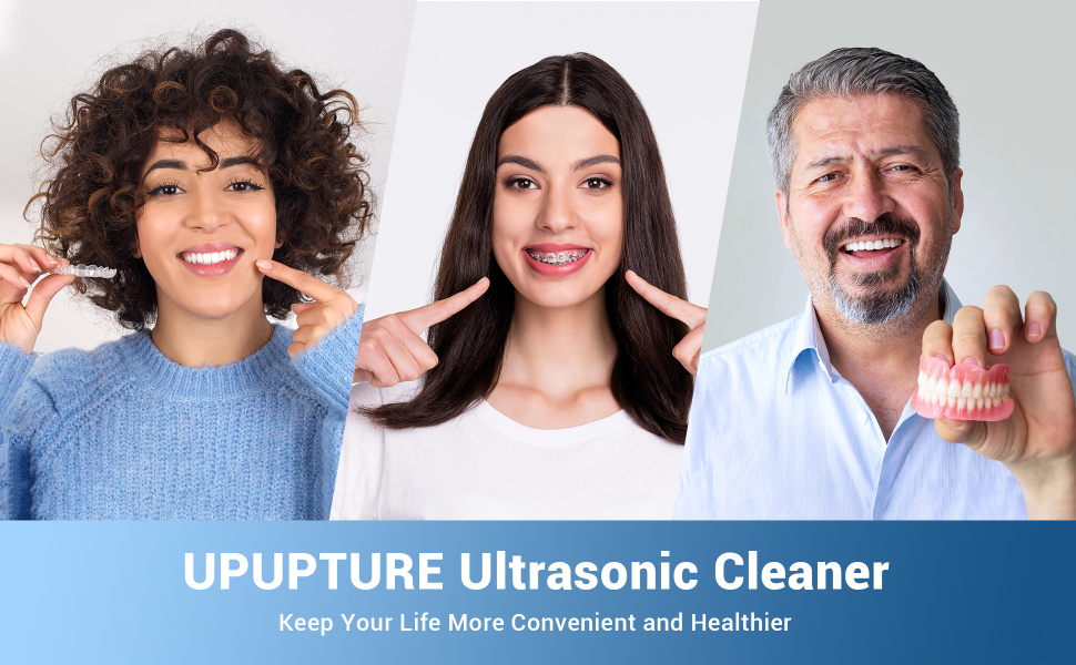 Ultrasonic Cleaner with UV LED Light for Dentures,Jewelry ,Retainer,Dental Mouth Guard,Toothbrush Head