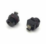 Waterproof Screw Lock RJ45 Jack, 90 degrees, welded,HULYN