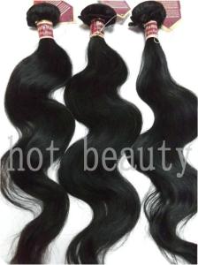 Quality 100% Remy Brazilian Wavy Human Hair Extensions Natural Black and Red Color wholesale