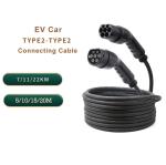 3 Phase 16A 11kw Portable Electric Vehicle Charger Cables Type 2 EV Charging