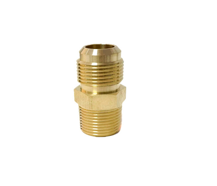 3/8 In. Flare X 3/8 In. MIP Brass Adapter Fitting CNC