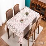 Oil Proof Rectangle Floral Tablecloth PVC Restaurant Tablecloth Roll and