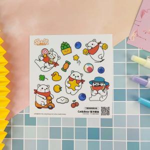 Quality Originality DIY Cartoon Sticker Sheet Oil Glue Transparent PVC Sticker wholesale