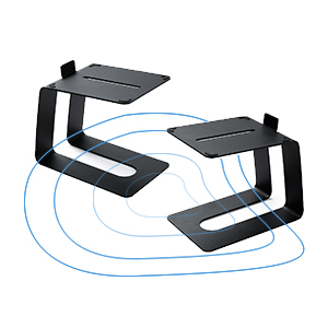 Small Medium Bookshelf Computer Speakers Multifunctional Metal/Aluminum Speaker Stands