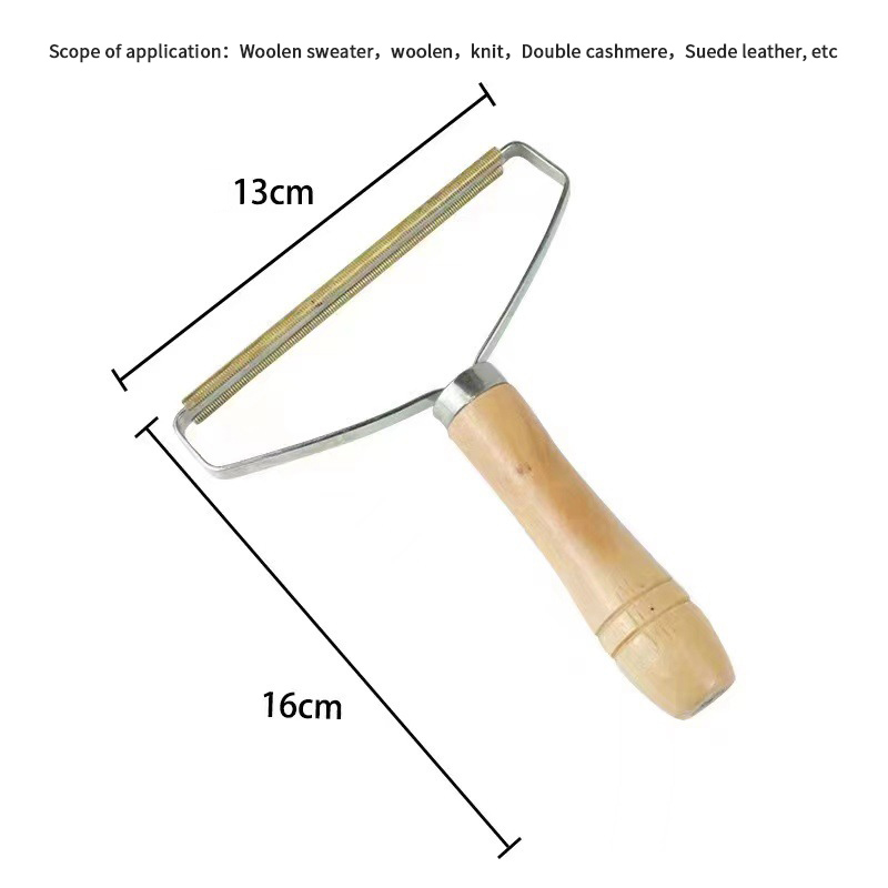 Pet Hair Remover Brush Wooden Handle Grooming Products Stainless Steel Cleaning Dog Cat