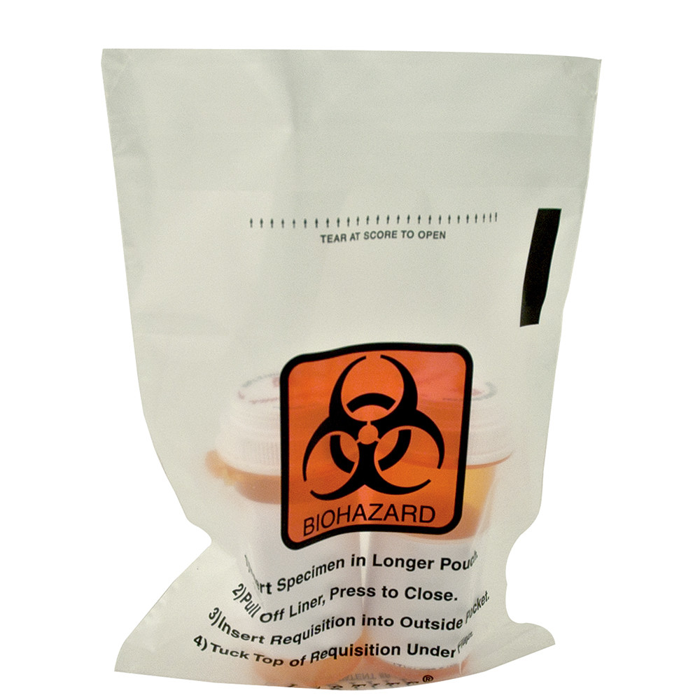 OEM ODM 10x12inch LDPE Medical Specimen Bags Biohazard Packaging