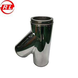 Quality No Insulation 1.2mm Thick 45 Degree Stove Chimney Pipe Sliver wholesale