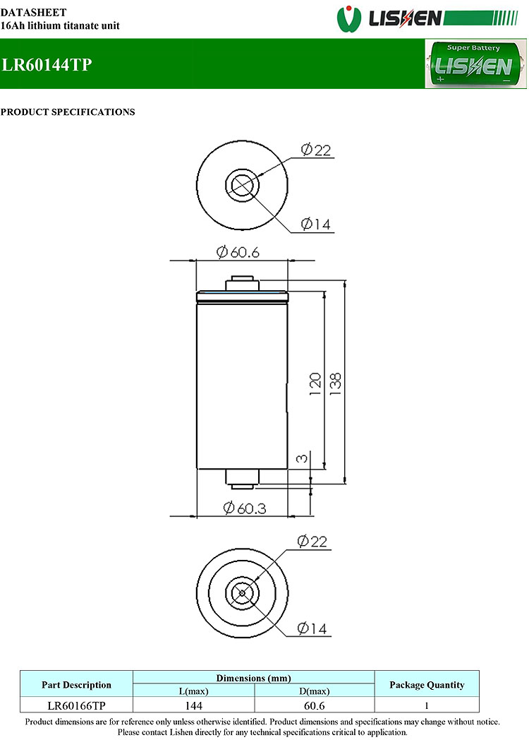 2.5V 16AH Lithium Titanate Battery Deep Cycle LTO Battery Cells