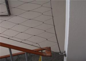 Quality Flexible Diamond 7 × 7 Stainless Steel Ferrule Rope Mesh Fence For Safety Net wholesale
