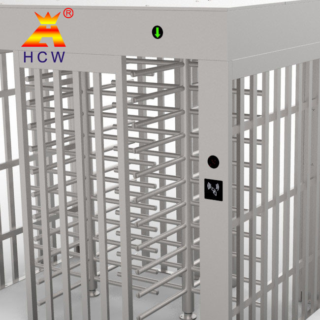 AC220-240V Full Height Security Turnstile OR code Revolving Entrance Gate