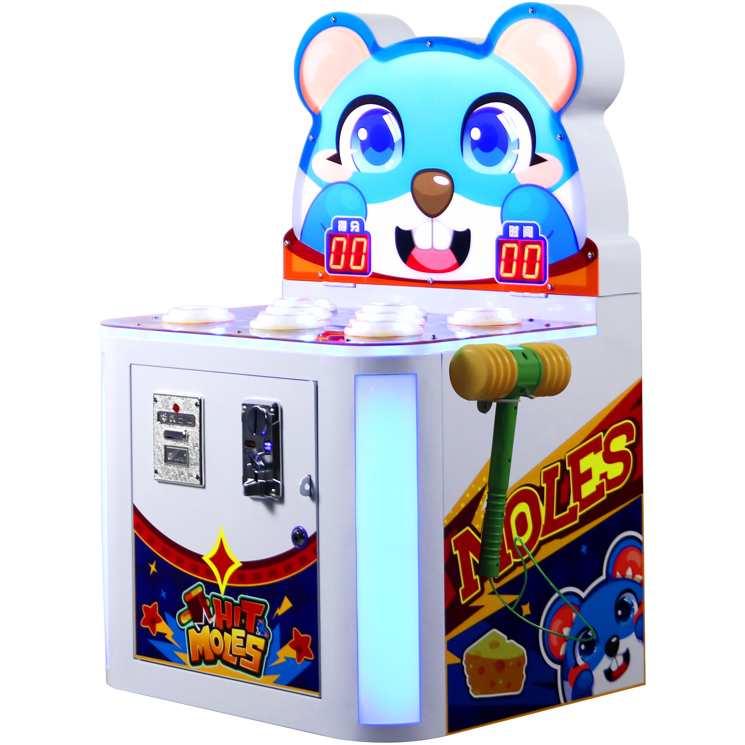 Suitable For All Ages Game Machine With Dirt - Resistant Dark Colors Easy To Maintain Game Machine With A Dreamy Blue Exterior Profit Making Whack A