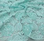 Chemical lace with Red/Pink /Orange Color + Embroidery Sequin Lace Fabric