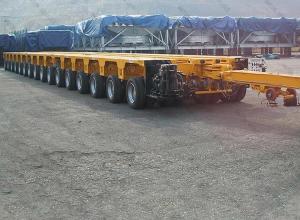 Quality 18 Axle Hydraulic Steering Modular Trailer For Big Excavator Transport wholesale