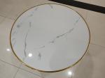 Stainless Steel Nordic 70cm Round White Marble Side Table