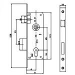 Wooden Door Zinc Alloy Mortise Lock Body Door Handle Lock High Precision