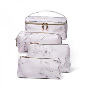 Quality Marble Cosmetic Bag PU Waterproof Wash Bag Large Capacity Portable Travel Storage Bag wholesale