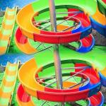 Colorful Design Fiberglass Pool Spiral Slide LANCHAO-WS07 For Aqua Theme Park