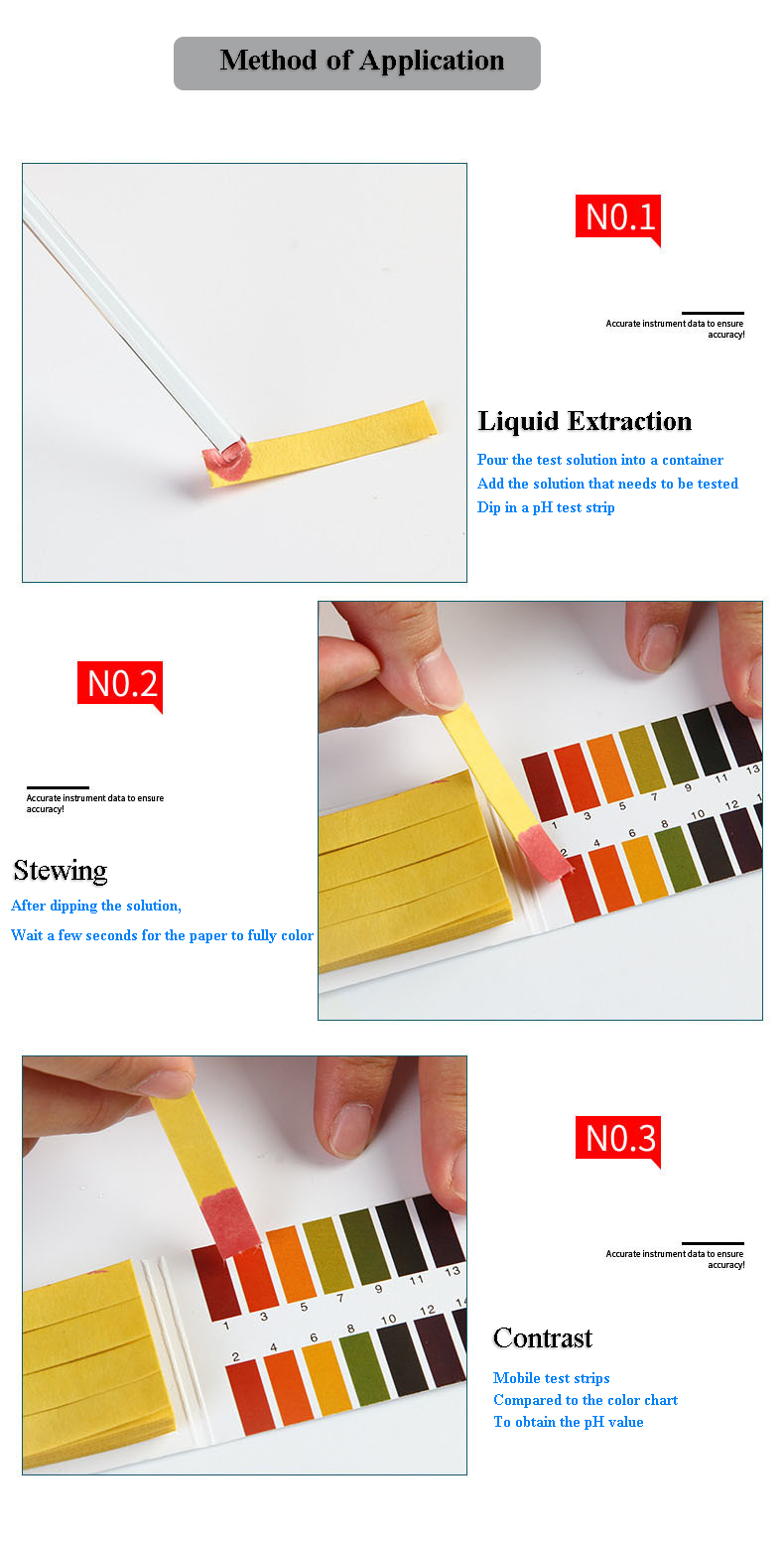 PH Test Strips 1-14 Litmus Paper For All Solution Chemical Dry ODM Customized PH Tester