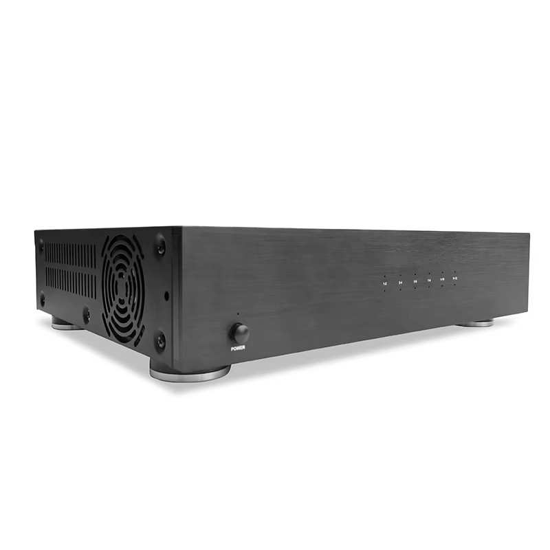 Powerful Multi Zone Stereo Amplifier 19 Inch Rack Mount 900 Watts With Speaker Selector Volume Control