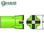 7 Degree 30mm 40mm For Quarrying Industry Alloy Steel Tapered Cross Bits