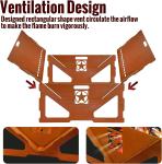 Black Metal Fire Pit BBQ Stove Outdoor Bonfire Weathering Steel Wood Burning