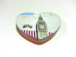 Popular Chocolate Tin Box Tinplate Containers ,Silver Color Inside ,Heart Shape