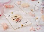 acrylic invitation magnetic wedding and envelope card double layers flower