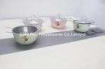 Pink Green 0.5mm Stainless Steel Cooking Pot For Vegetable Meat