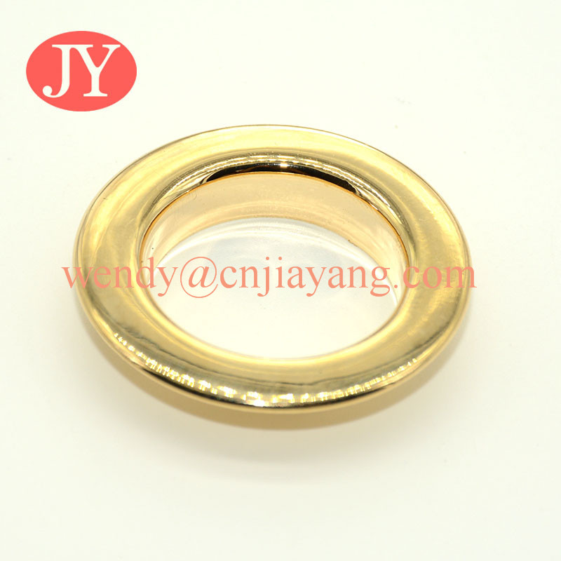 Glossy gold 21x12x4.5mm Nickle free High quality brass metal shoe eyelets and grommet for clothing
