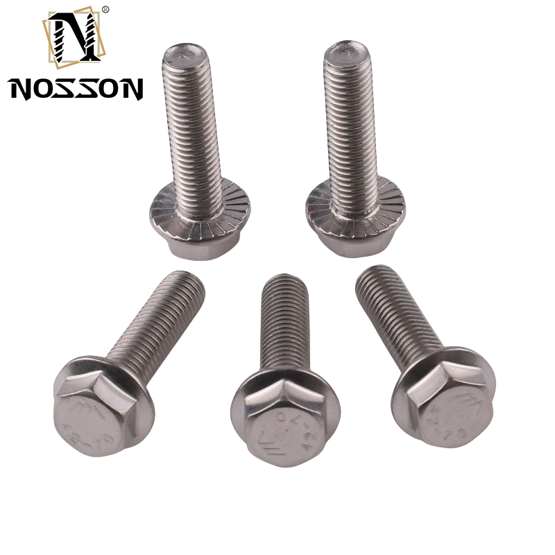 Sliver Carbon Steel Black Oxide Hex Flange Bolt Half Thread DIN6921 Standard Stainless Steel 4.8 8.8 10.9 12.9 with ZINC Finish