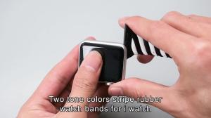 Quality Custom Printed 38/40mm 42/44mm Apple Watch Silicone Band wholesale