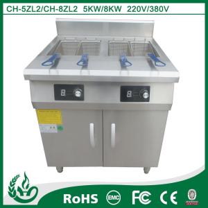 Quality Double tank two basket stainless steel Induction heating deep fryer wholesale