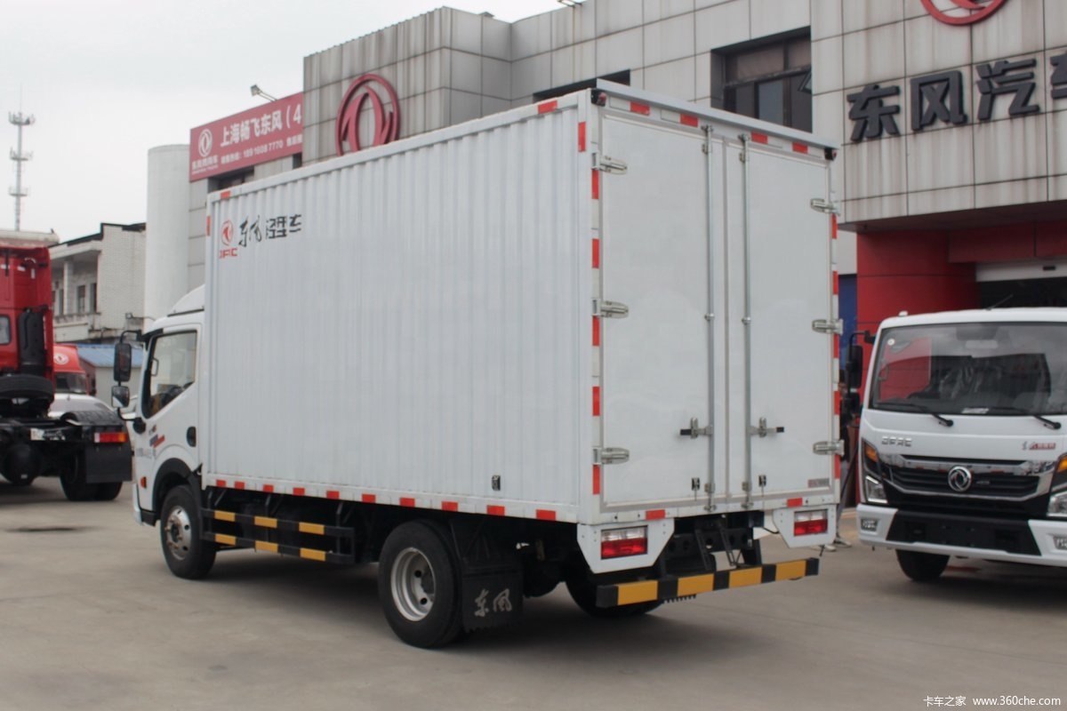 Multimedia System Enabled Dongfeng Single Row 4X2 Van Truck with 150 250hp Horsepower