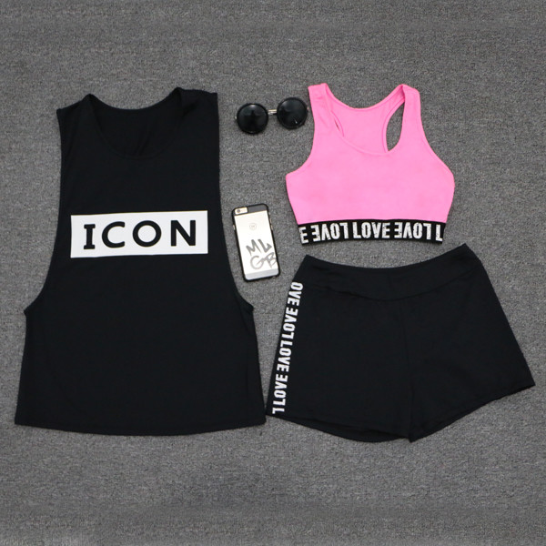 Womens Yoga Sets Five 5 Pieces Set Training Sports Sets Female Workout Clothes for Women Sportswear Gym Training Clothin