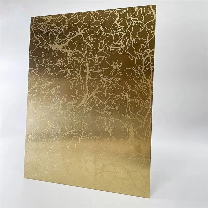 BIS JIS GS Decorative Stainless Steel Sheets With Unique Surface Etchings