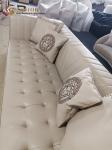 Custom Living Room 3 Seater Leather Couch Sofa ISO9001 Certificate