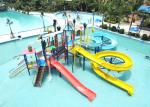Summer Outdoor Aqua Playground Games Fiberglass Slide Family water house For