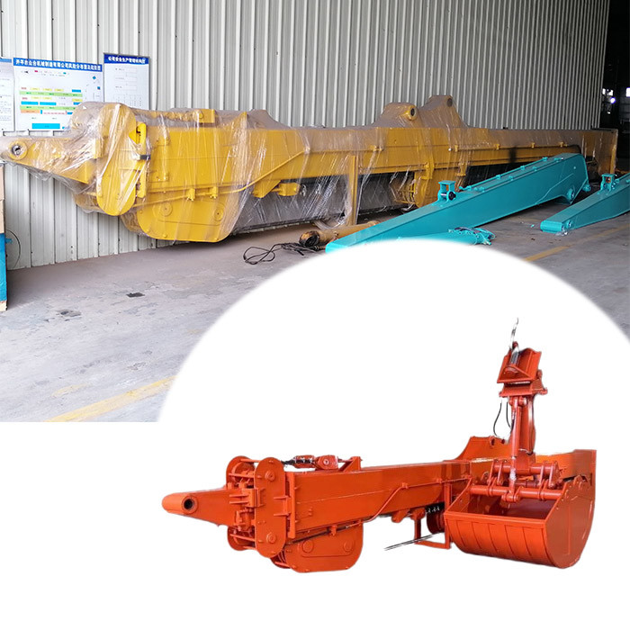 Excavator Telescope With Clamshell Bucket Grapple For Grabbing Sand Soil Silt