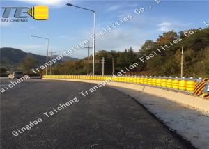Quality Durable Yellow EVA Rolling Road Barrier Corrosion Resistance For Road Upgrade wholesale