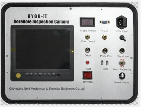 Underground Borehole Inspection Camera with 75mm Diameter Camera with 120m to