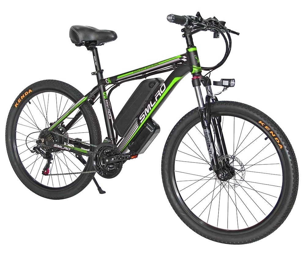 Lithium Battery 26 Inch Electric Mountain Bike SMLRO C6 With Cutoff Brake