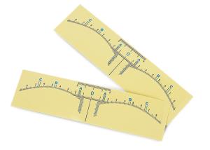 Quality Face Deep Transparent Eyebrow Ruler Sticker for Eyebrows Shape Measurement wholesale