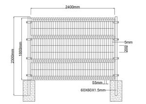 China Galvanized Steel Welded Wire Fence / 14 Gauge Welded Wire Fence Anti Corrosion on sale