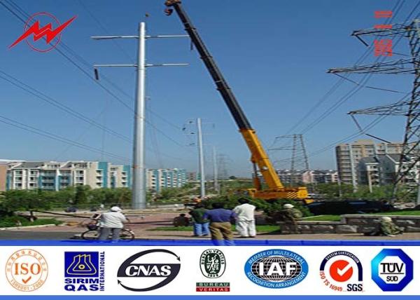 14M 5KN 3.5mm thickness Steel Utility Pole for 110kv termination transmission