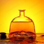 500ml Square Glass Wine Bottle with Cock Shaped Brandy Glass Empty