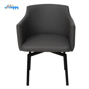 Quality Modern Black Swivel Dining Chairs Customized With Metal Legs Dc-7528 wholesale
