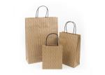 Reusable Luxury Christmas Packaging , Natural Brown Christmas Gift Bags